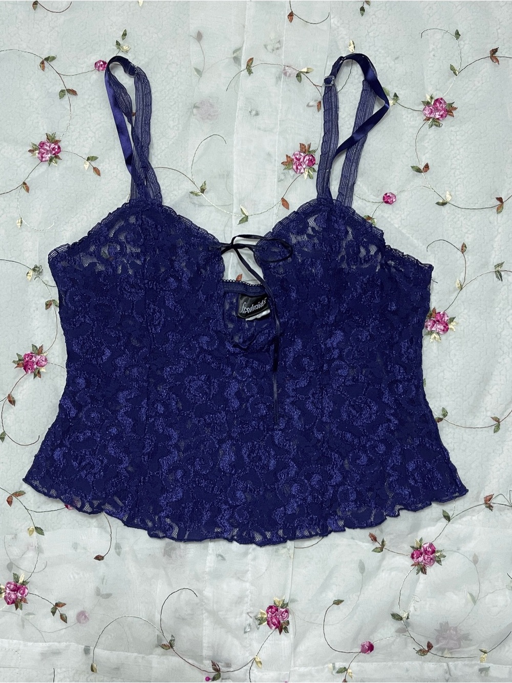 2000s Floral Lace Cami Top